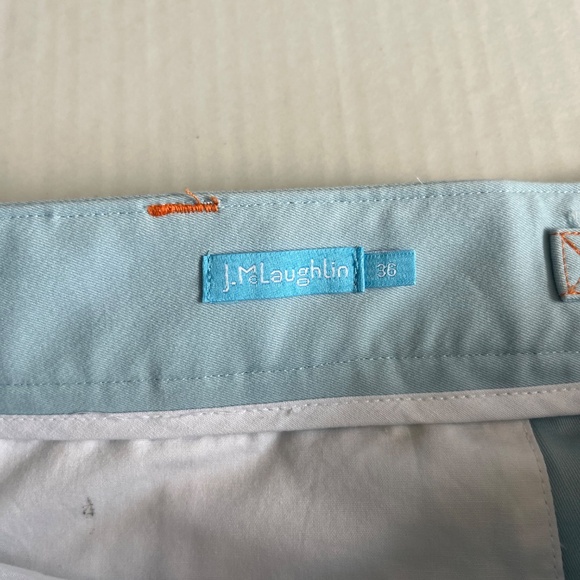 J.McLaughlin Sz 36 LightBlue Taylor Straight Fit Chino in Italian Twill Cotton - Picture 6 of 13